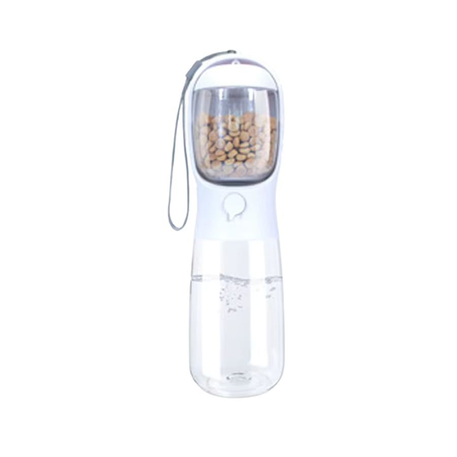 Portable Pet Water Bottle with Food Container