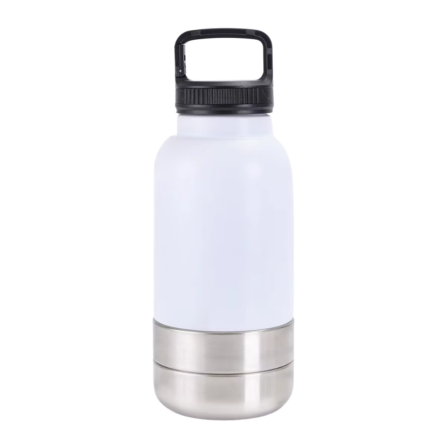 Stainless Steel Dog Water Bottle 3-in-1