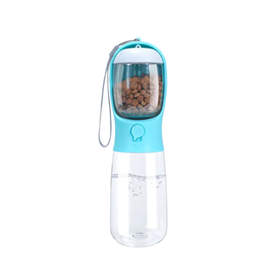 Portable Pet Water Bottle with Food Container