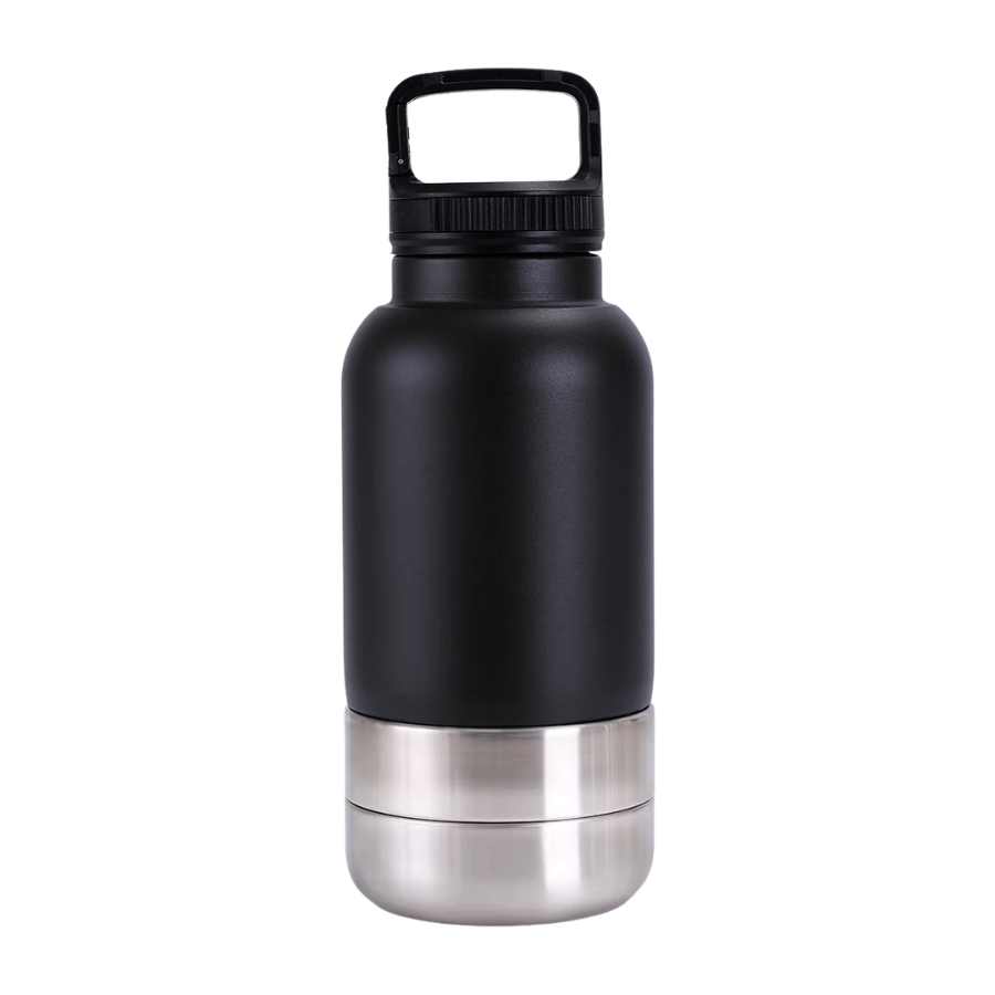 Stainless Steel Dog Water Bottle 3-in-1