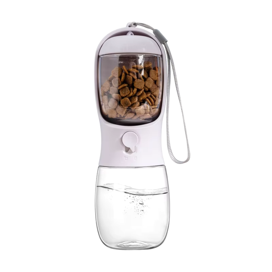 Portable Pet Water Bottle with Food Container