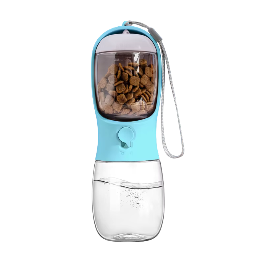 Portable Pet Water Bottle with Food Container